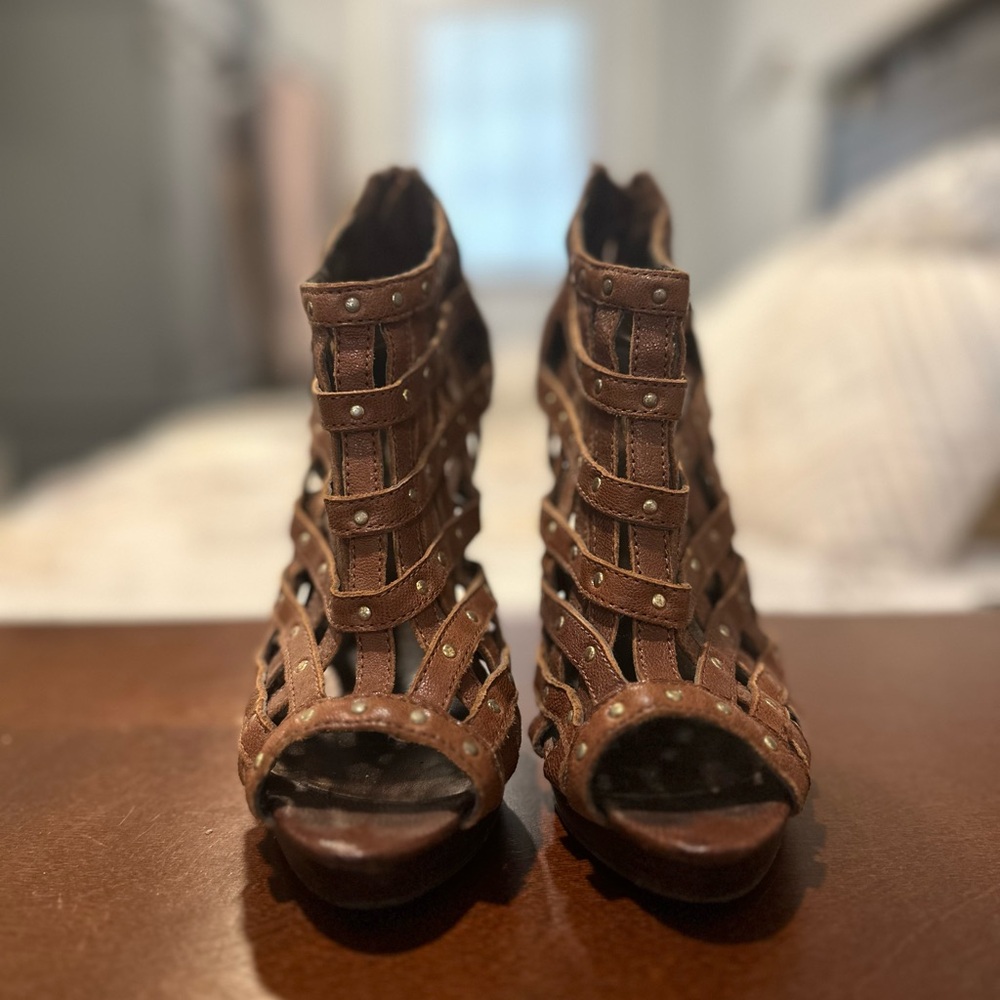 Baby Phat Brown Gladiator Heels with Stiletto